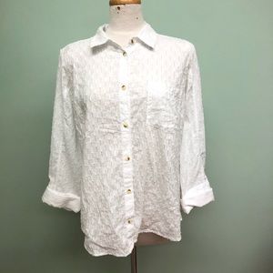 Hatley | Women's Cindy White Eyelet Shirt | Various Sizes